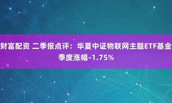 财富配资 二季报点评：华夏中证物联网主题ETF基金季度涨幅-1.75%