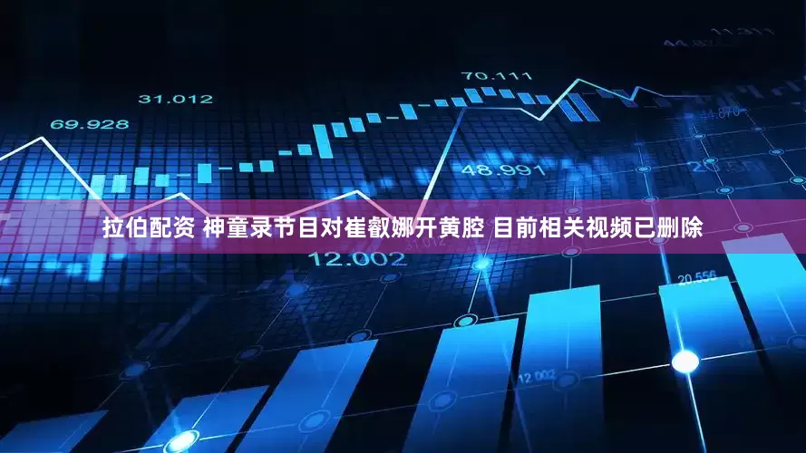 拉伯配资 神童录节目对崔叡娜开黄腔 目前相关视频已删除